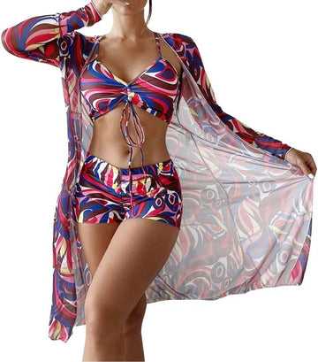 Naughty Wear Floral Print Baby Doll Dress Purple