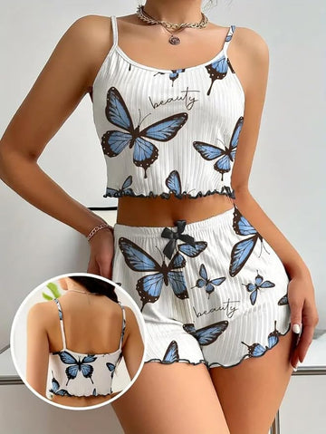 Naughtywear Butterfly Bliss Ribbed Co-ord Set