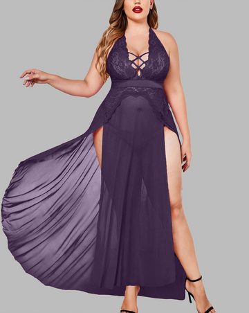 NaughtyWear Seductive Honeymoon Nighty Purple