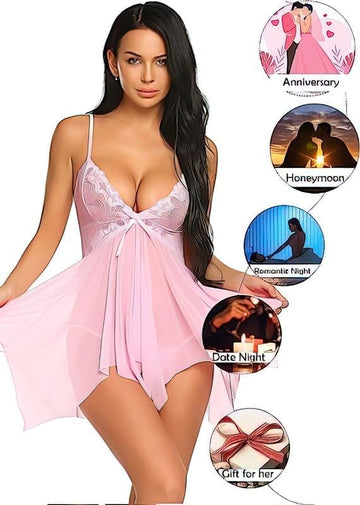 NAUGHTYWEAR BABYDOLL DRESS EXCLUSIVE COLLECTION CHARCOL RANI