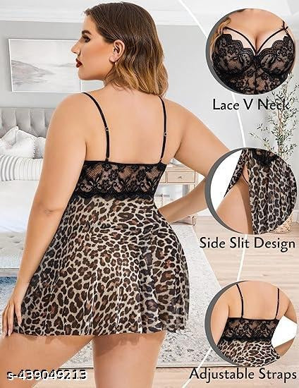 Naughtywear Baby Doll Dress Tiger Print