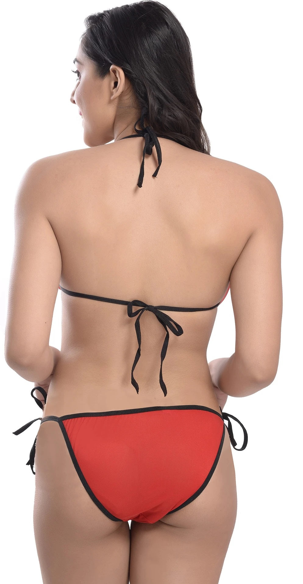 NaughtyWear Romantic Lace Bikini Lingerie  Two-Piece Set – Red & Black