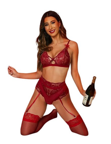 Naughty Wear Intimate Wear Set Red