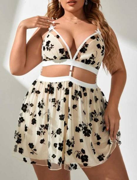 Baby Doll Sexy Dress Floral Print