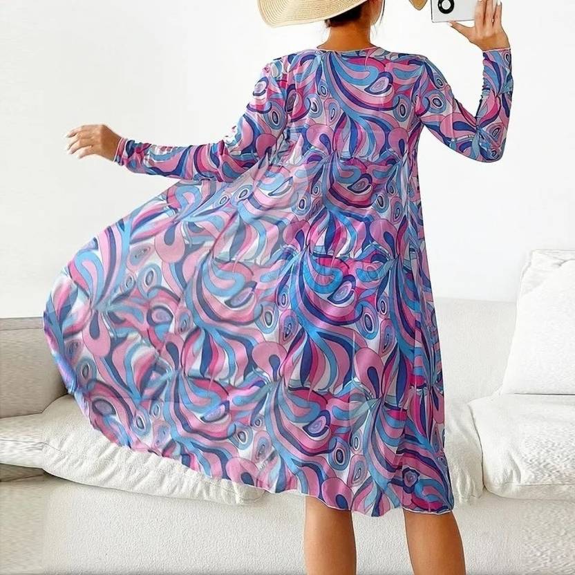 Naughty Wear Floral Print Baby Doll  Dress Pink