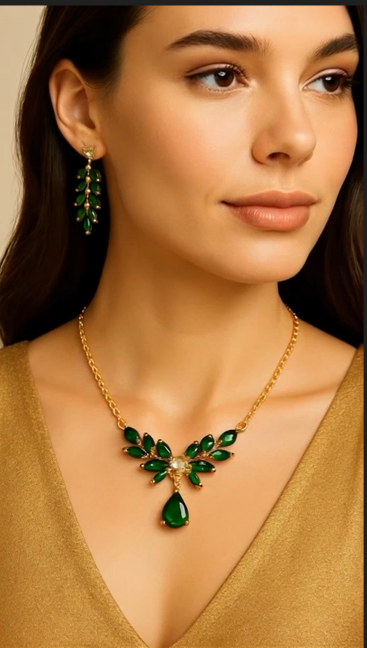 Pure Luxe – 18K Gold Plated Necklace Set