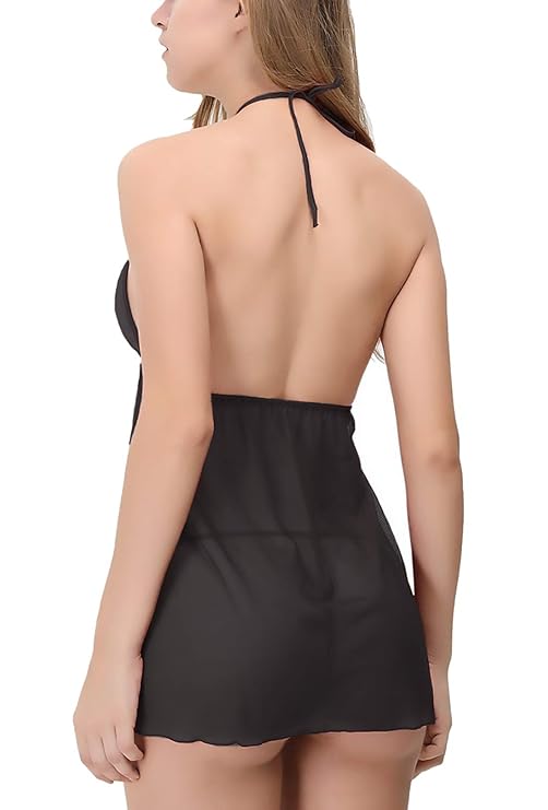 Baby Doll Bedroom Wear Necklace Design Black